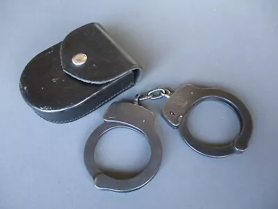 Vtg 60s 70s S&W Military Police Issue Handcuffs With Safariland Belt Pouch • $95