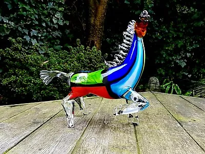 £385 • Buy Murano Glass Horse Figurine Multi Colour Home Decoration Unique Art Collector