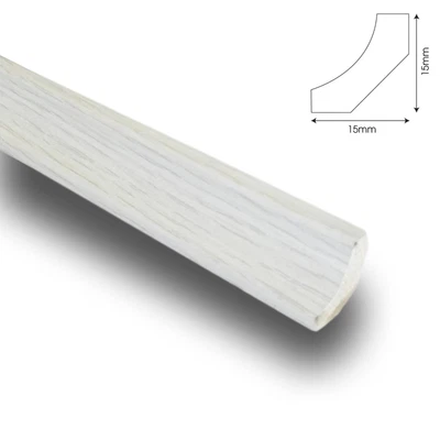£30.94 • Buy White Oak Grain Scotia Beading Laminate 10 X 2.4m Lengths Edging Trim Quadrant