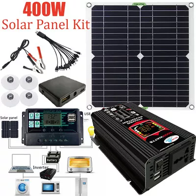 6000W Complete Solar Panel Kit Power Generator Home RV Camping Emergency Power • $56.98