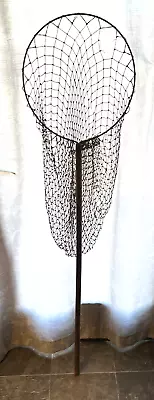 Vintage Large Fishing Net  Trout  Long Handle And Netting • $65