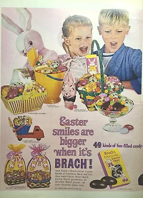 Brach Easter Candy Parade Bunnies Chocolate Eggs Children Vintage Print Ad 1964 • $16.77