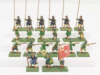 15mm English Civil War Infantry X 21. Painted. Blue 375 • £25