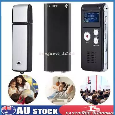 8GB Digital Voice Recorder Audio Recording Voice Activated Dictaphone Player • $17.59