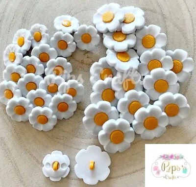 £3.35 • Buy Daisy Flower Buttons 18mm 21mm Shank Back - Crafts Sewing Haberdashery Daisies