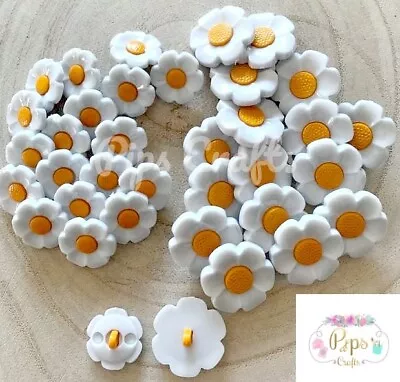 £3.35 • Buy Daisy Flower Buttons 18mm 21mm Shank Back - Crafts Sewing Haberdashery Daisies