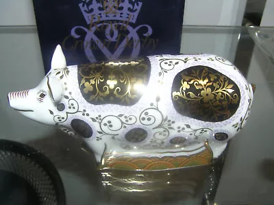£79.95 • Buy Boxed New Royal Crown Derby Paperweight Spotty Pig Visitors Piece Ltd Edition