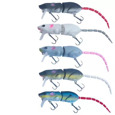 5PCS/Lot Fishing Lure Jointed Bait Plastic Minnow Crankbaits Rats Mouse Tail Set • $14.95