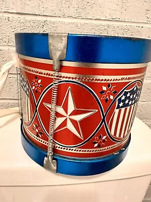 VTG Noble & Cooley Patriotic Metal Kids Toy Drum Red White Blue • $40
