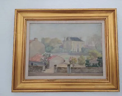 £1 • Buy T. Kozlowski, Gilt- Framed Polish Oil Painting Of A French Town C. 1940
