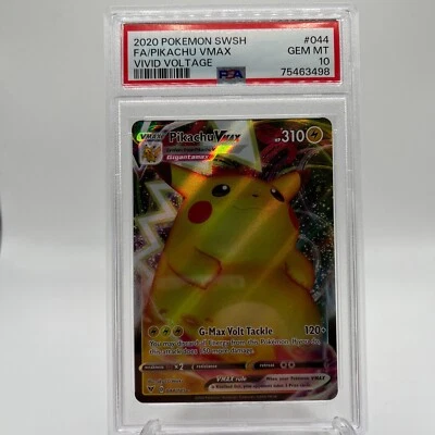 $34.98 • Buy 2020 Pokemon SWSH Vivid Voltage 044/185 Full Art/Pikachu Vmax PSA 10 GEM MINT