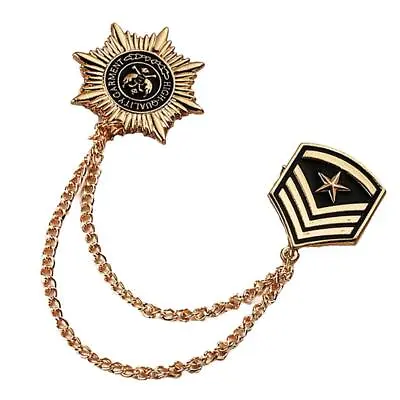 Medal Badge Chain Brooch Fancy Dress Costume Uniform Corsage  Jewelry • £4.06