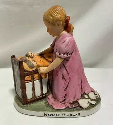 Vintage 1979 Norman Rockwell  Little Mother  Figurine Great Condition • $15