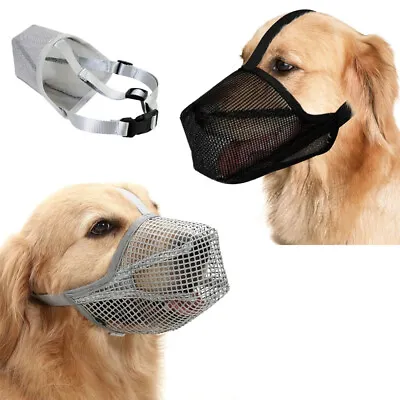 Comfortable Pet Muzzle For Anti-Biting Chewing Licking Dog Muzzle Breathable UK • £4.52