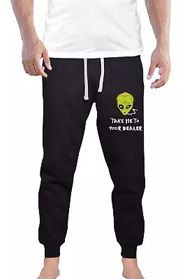 Mens Alien Dealer F179 Jogger Pants Sweatpants Fitted UFO Space High Weed Galaxy • $30.99