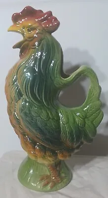 Saint Clément Vintage French Barbotine Majolica Gallic Rooster Absinthe Pitcher • $75