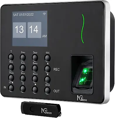 £264.69 • Buy NGTeco Biometric Fingerprint Clocking In Machine For Small Business WiFi Time In