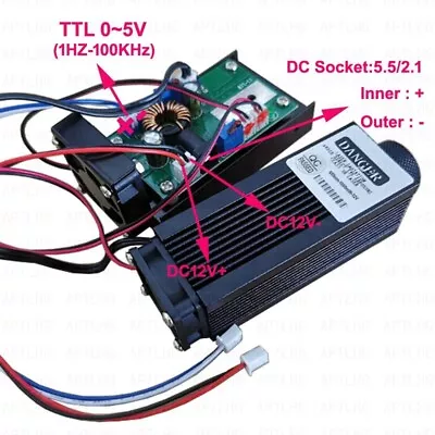 Focusable 650nm 1000mW/1W Red Laser Module TTL 12V DIY Stage Laser Lighting • $513.84