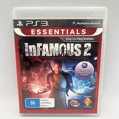 PS3 INFAMOUS 2 PlayStation 3 With Manual *FREE POSTAGE* • $11.89