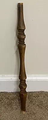 Antique Turned Wood Spindle Baluster Hardwood 15.5  Long • $10.95