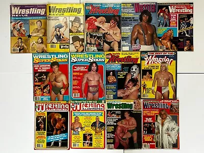 WRESTLING VINTAGE MAGAZINE 13pc Lot 1978 1979 1980 1982 1983 1984 1986 NWA AWA • $150