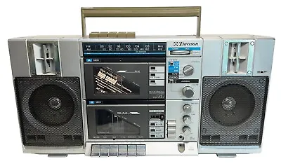 Emerson Vtg Boombox CTR 949 AM/FM Stereo Dual Cassette Recorder • $40