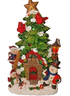 Light Up Musical Christmas Tree W/Smiling Snowman Cardinals House ~ Tested • $19.95