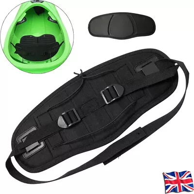 Outdoor Kayak Backrest EVA Canoe Boat Back Strap Backrest Back Pad Black Cushion • £16.99