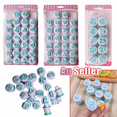 $15.79 • Buy Alphabet Icing Letter Fondant Number Mould Set Cutter Cake Decorating Mold