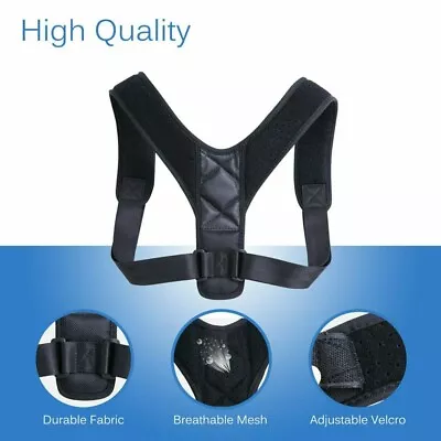 Posture Corrector For Men And Women Upper Back Brace For Clavicle Support • £3.49