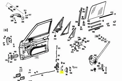 Mercedes Door Latch Interior Chrome Trim L R107 W108 W109 W110 W111 W114 W115 • $22