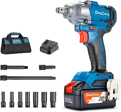 DongCheng Brushless Cordless Impact Wrench 1/2 Inch Impact Gun W/ Deep Sockets • $43