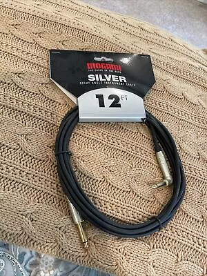 Mogami Silver Series Guitar Cable Straight To Right Angle 12 Ft. • $38