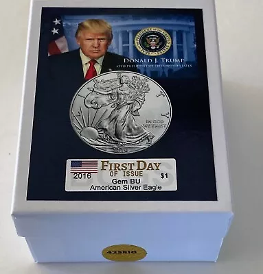  President Donald Trump...2016 American Silver Eagle .999 Silver Coin With COA* • $195.95