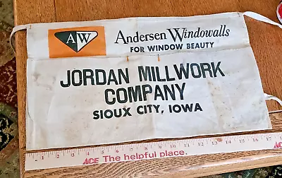 Vintage Jordan Millwork Co Nail Apron Sioux City Iowa • $25