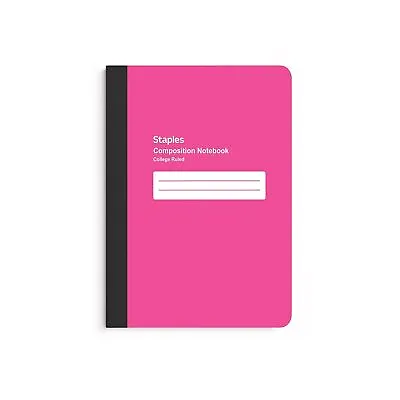Staples Mini Poly Composition Notebook Pink 5  X 7  Each (24491) TR24491N/24491 • $8.47