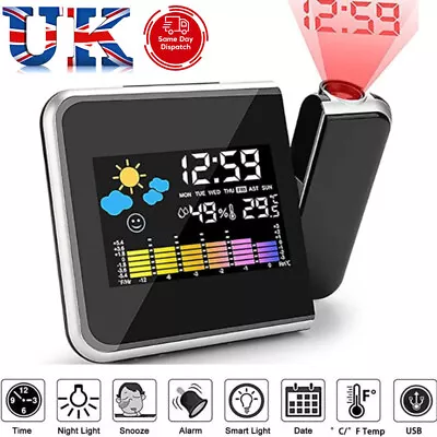 £8.89 • Buy Smart Alarm Clock Digital LED Projector Temperature Time Projection LCD Display