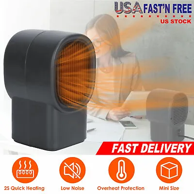 Portable Electric Space Heater Mini Desktop Fan Heater Personal Small Heater • $16.79