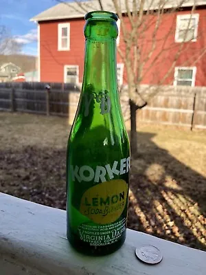 Virginia Dare “LEMON KORKER” Vintage Soda 7-up Green Color • $45