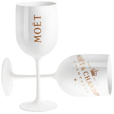 Moet & Chandon White Ice Imperial Acrylic Champagne Glasses - Set Of 2 • £11.95