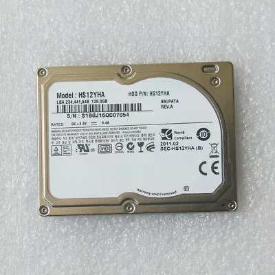 Samsung 1.8'' HS12YHA 120GB  HDD 4200RPM Internal Laptop Drive IDE • $85.89