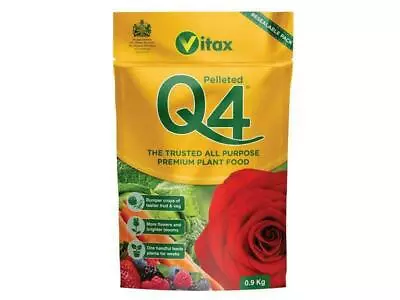 Vitax Q4 Premier All Purpose Fertiliser 0.9Kg Pouch VTX6QF901 • £9.85