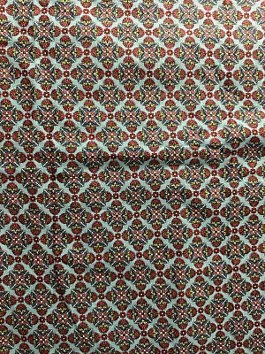 Blue Medallion Print Cotton Blend Fabric 44  X 2 Yards • $7.50