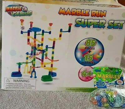 Marble Genius Marble Run Super Box Set Kids 50 Pc Sealed Bag 85 See Thru Plastic • $20.99