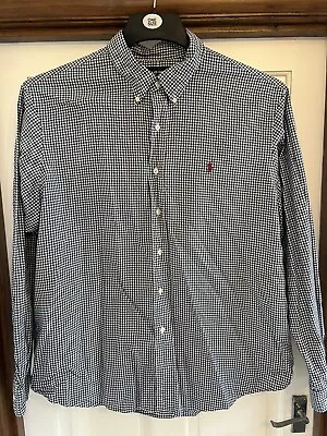 RALPH LAUREN Men’s Long Sleeve Checked Shirt 100% Cotton • £10