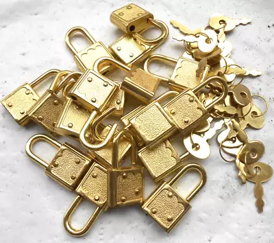 (20) Small  MINI  Padlocks  With 40 Key   ALL  Locks Same Keys Art Craft... • $9.99