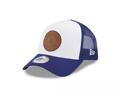 New Era Men La Dodgers Trucker Cap.mlb Team Patch A Frame Mesh Baseball Hat W23 • £26.59