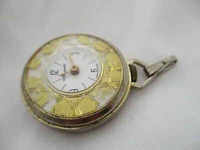 Majesti Wind Up Swiss Made Pocket Watch Gold Tone & Silver Tone Collectible • $129