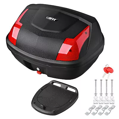 Motorcycle Tour Tail Box Scooter Trunk Storage Lock Carrier Case For Helmet 48L • $74.90