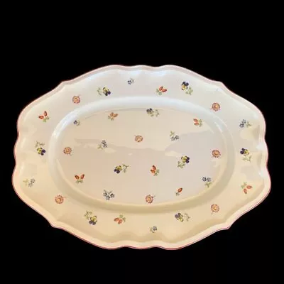 Villeroy & Boch Petite Fleur 17  Oval Serving Platter Multi Flower Sprigs • $53.06